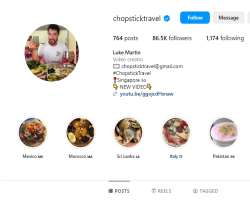 He is also popular on Instagram, where he has over 86k followers.